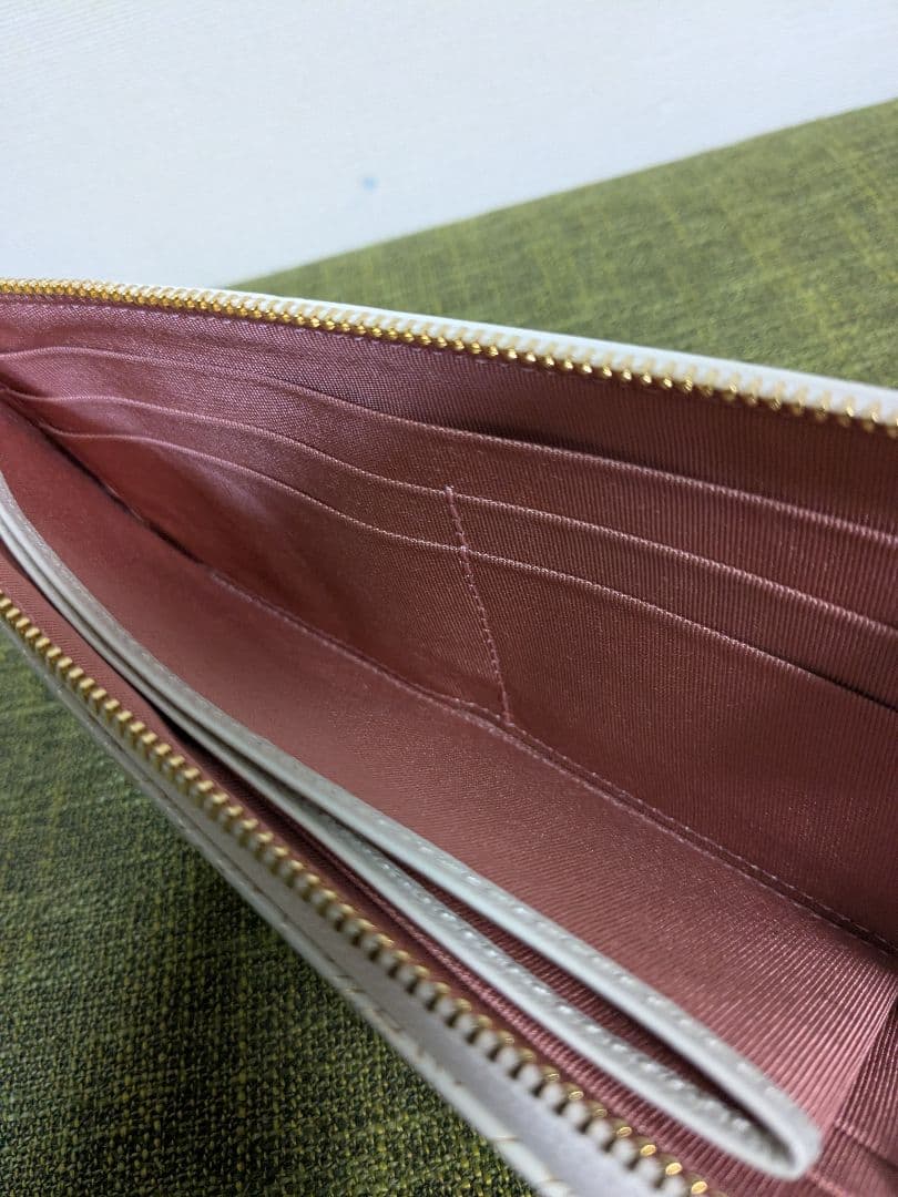 【新品未使用】友禅文庫　長財布　L字ファスナー　ゴールド