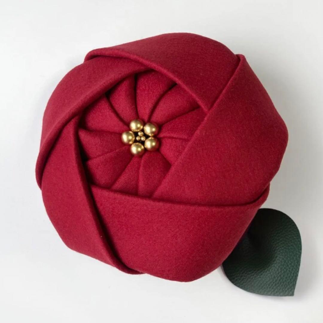 あそ美や 椿 ミニベレー帽