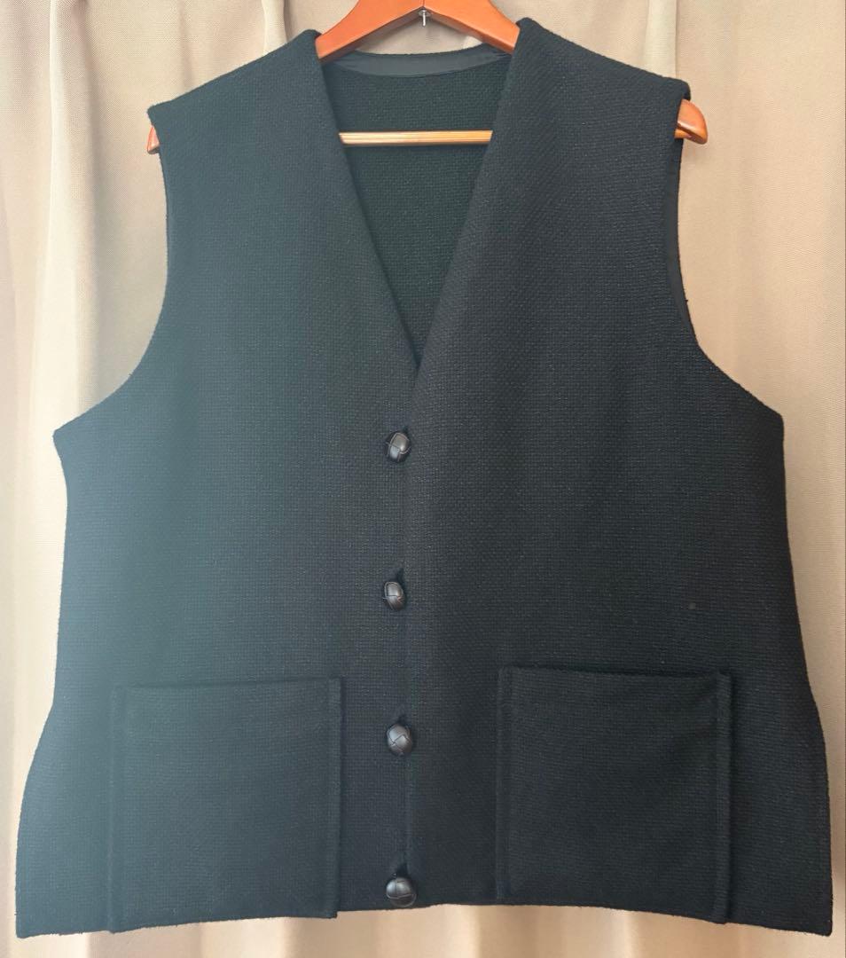 25AW HERILL Cashmere LinenChimayo Vest 黒