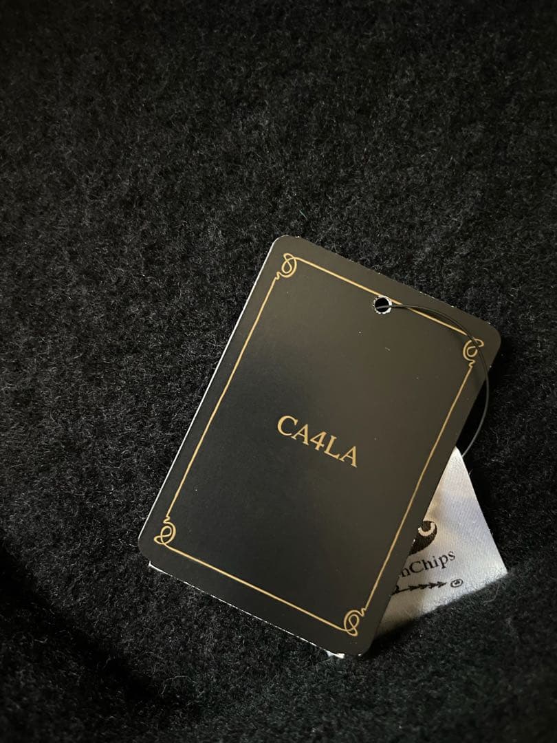 ⭐︎新品未使用⭐︎ Fish Born Chips別注CA4LA ウール製黒ベレー帽