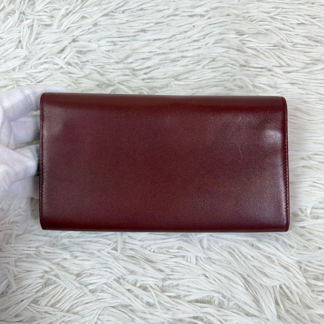 未使用・展示品✨Cartier　カルティエ　マスト　がま口　長財布　ボルドー