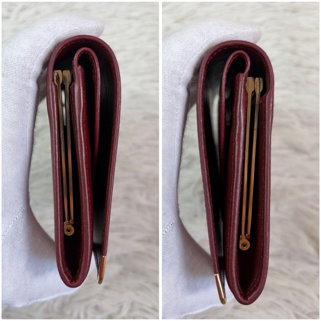 未使用・展示品✨Cartier　カルティエ　マスト　がま口　長財布　ボルドー