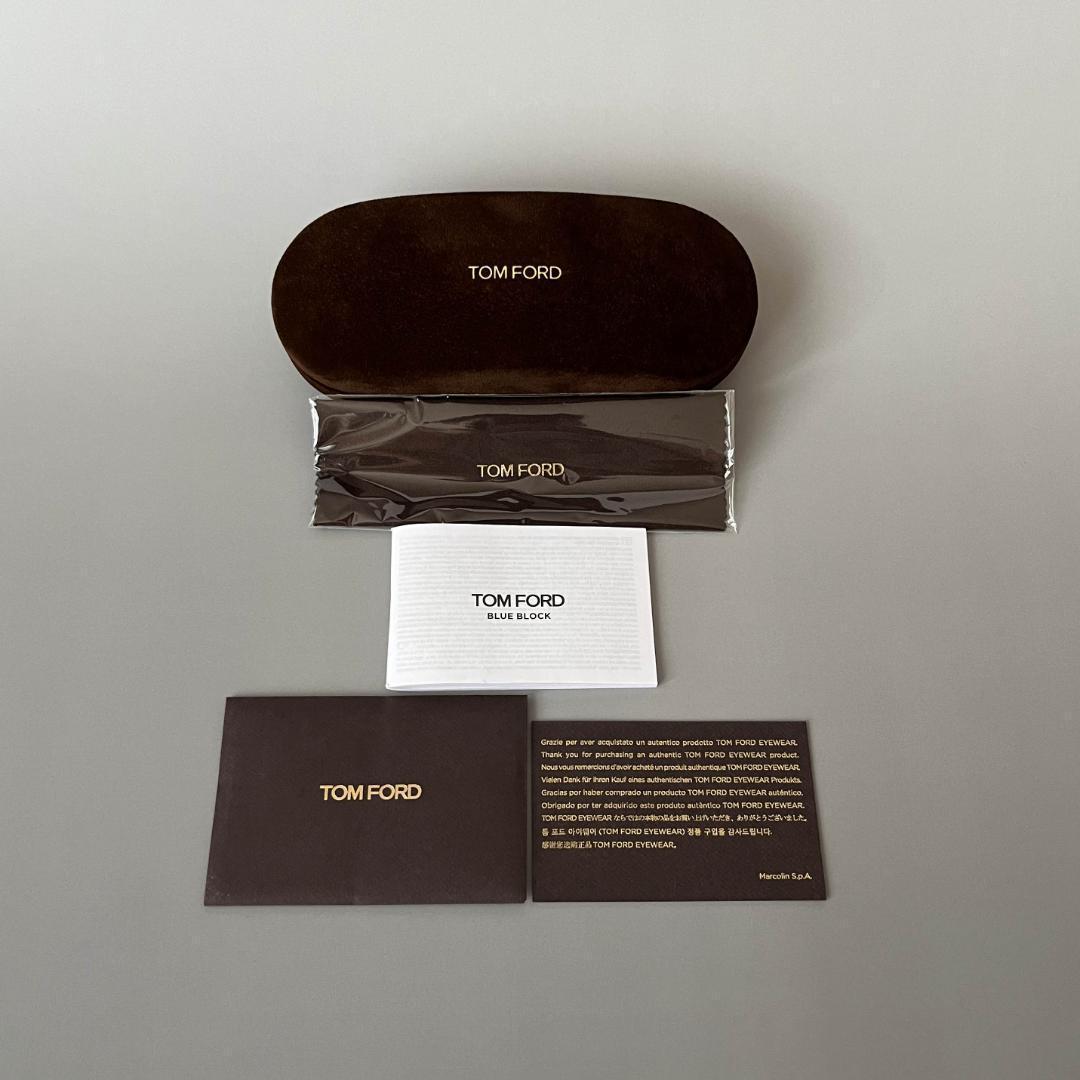 トムフォード メガネ ウェリントン グレー ブルーライトカット イタリア製
