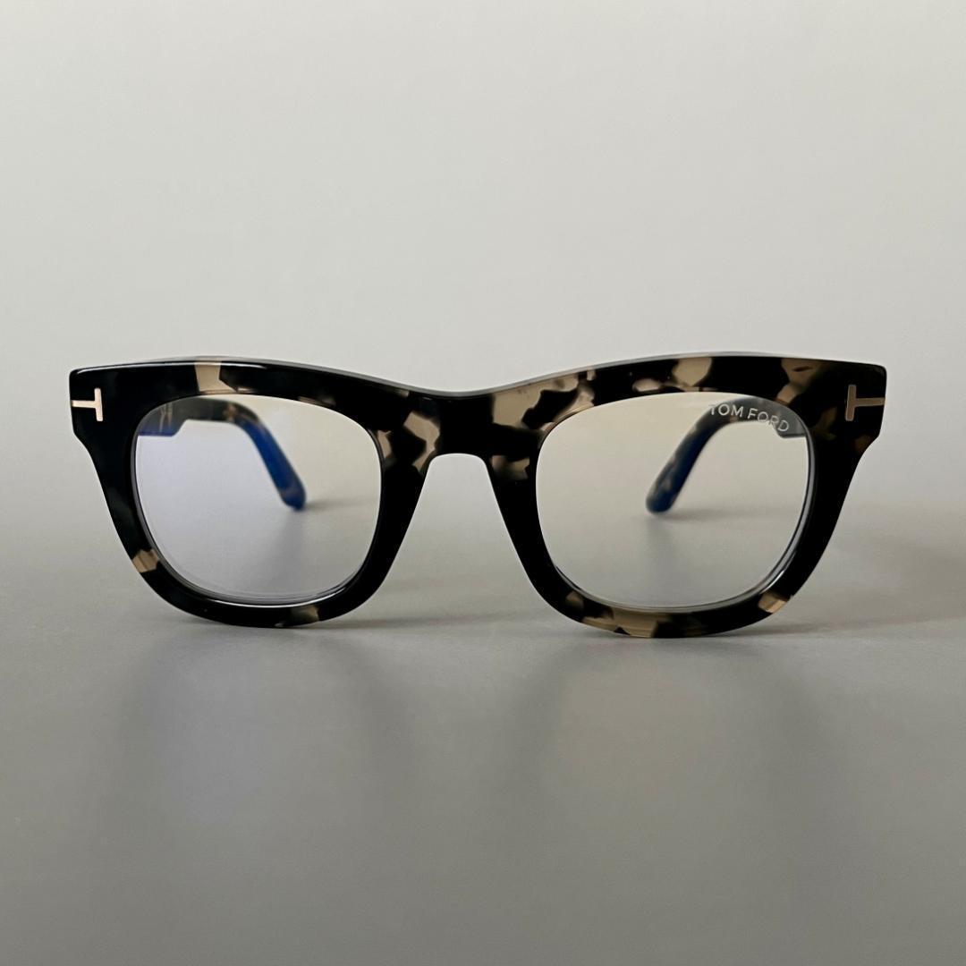 トムフォード メガネ ウェリントン グレー ブルーライトカット イタリア製