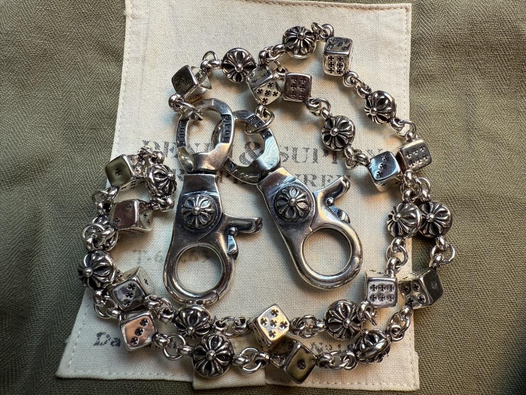 ★QBSZSZ　ウォレットチェーン　Dice×Flowerウォレットチェーン