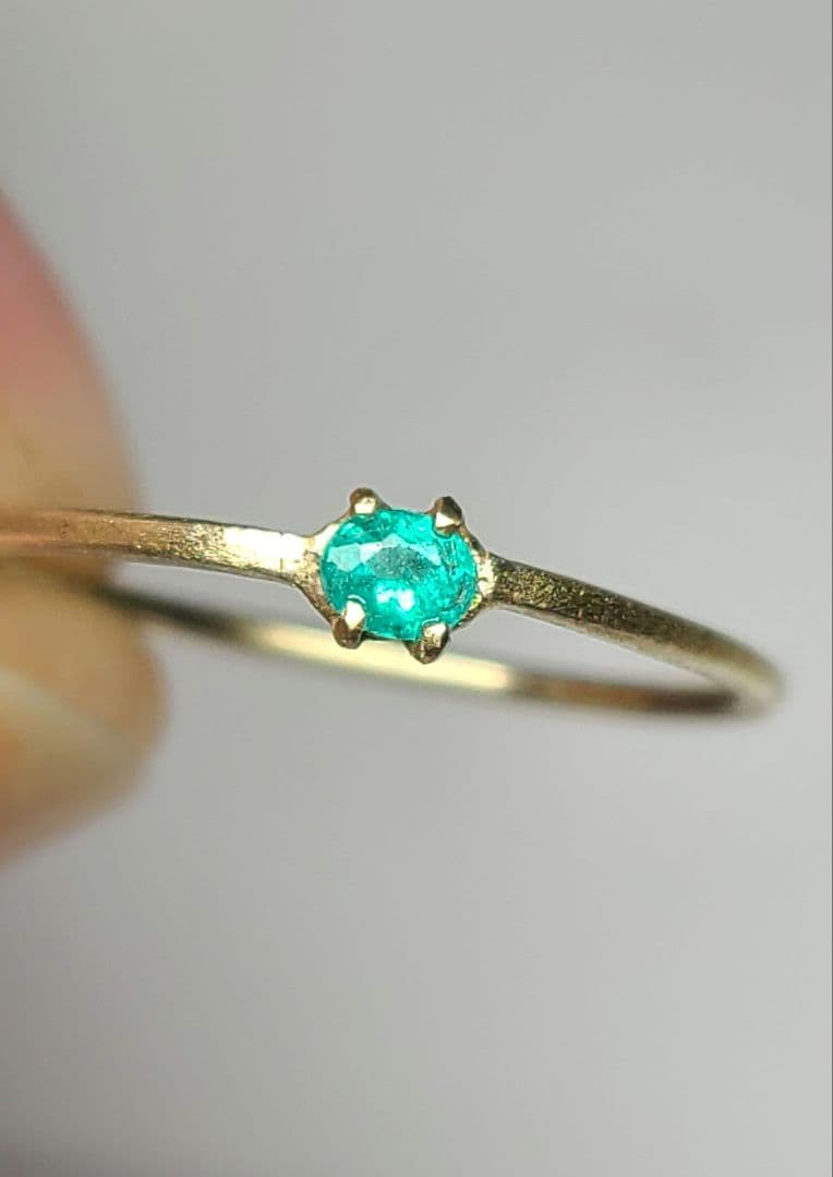 ビカビカネオン!!★ブラジルバターリャパライバトルマリン10金リング★