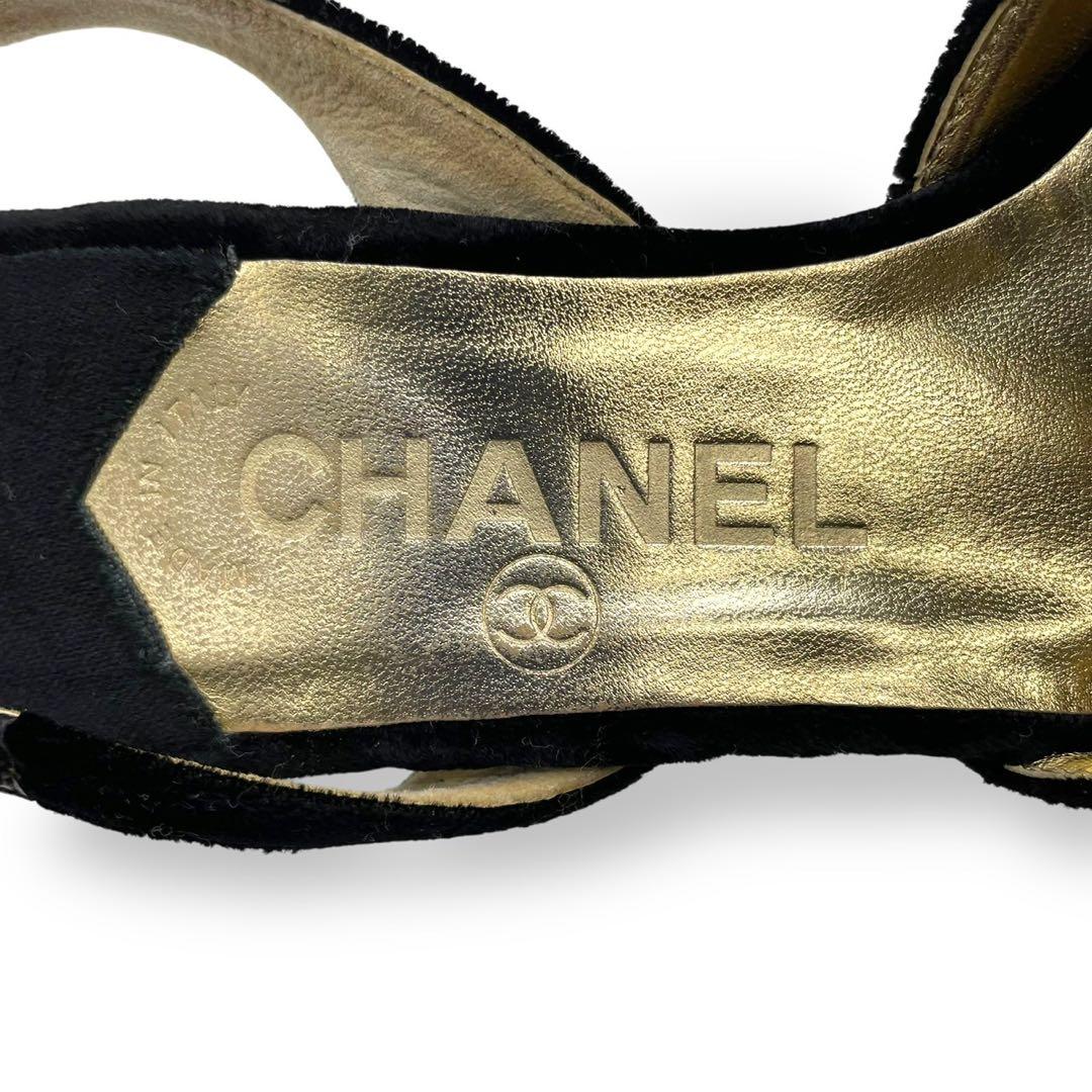 靴 Vintage Chanel Camellia Sandals 36