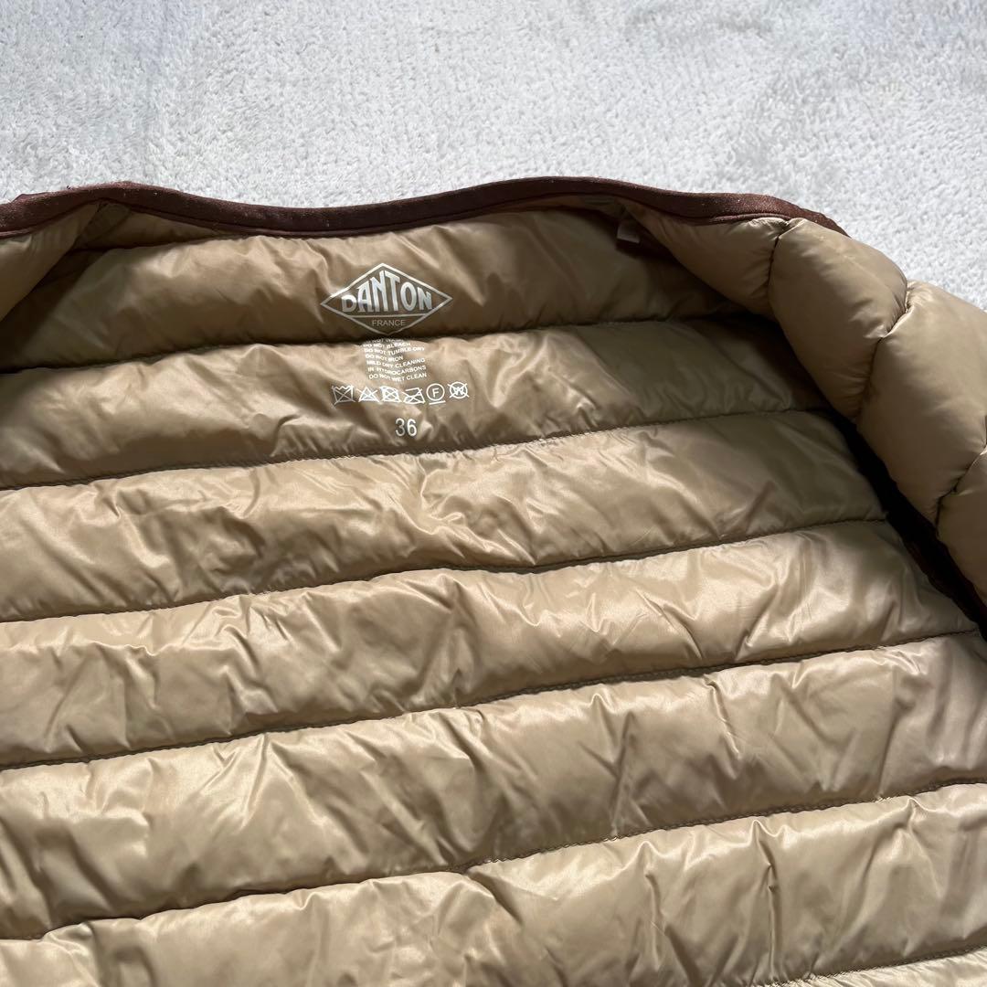 美品【DANTON/ダントン】ライトダウンベスト36 Mサイズ　インナーダウン
