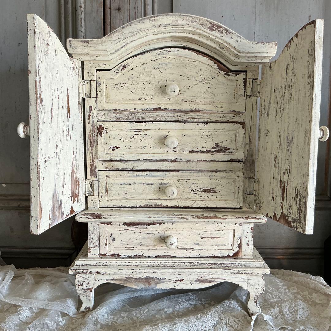 フランスアンティーク　ドール用　ドロワー　チェスト　ワードローブ　ジュエリー