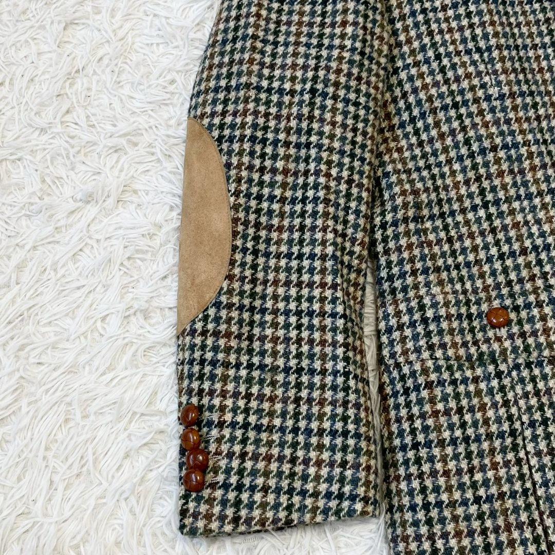 BURBERRY　バーバリー　千鳥格子　エルボーパッチ　くるみボタン　ジャケット