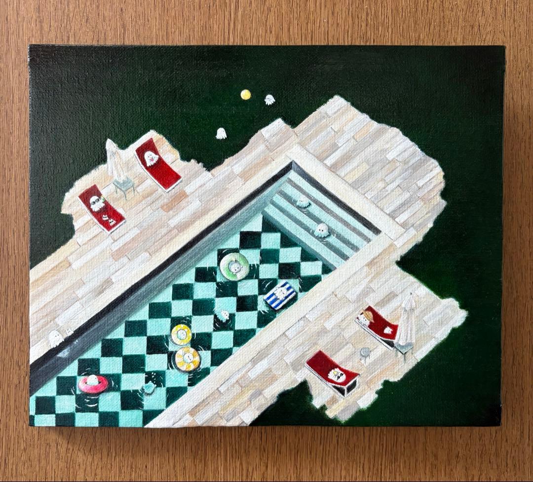 holiday アクリル画　F3