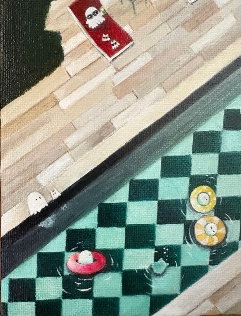 holiday アクリル画　F3