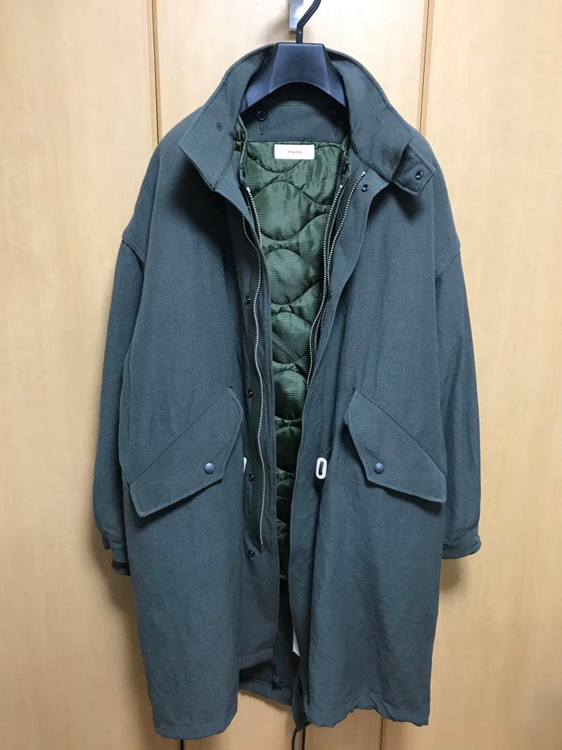 marka ウール リネン バックサテン モッズパーカー size 1