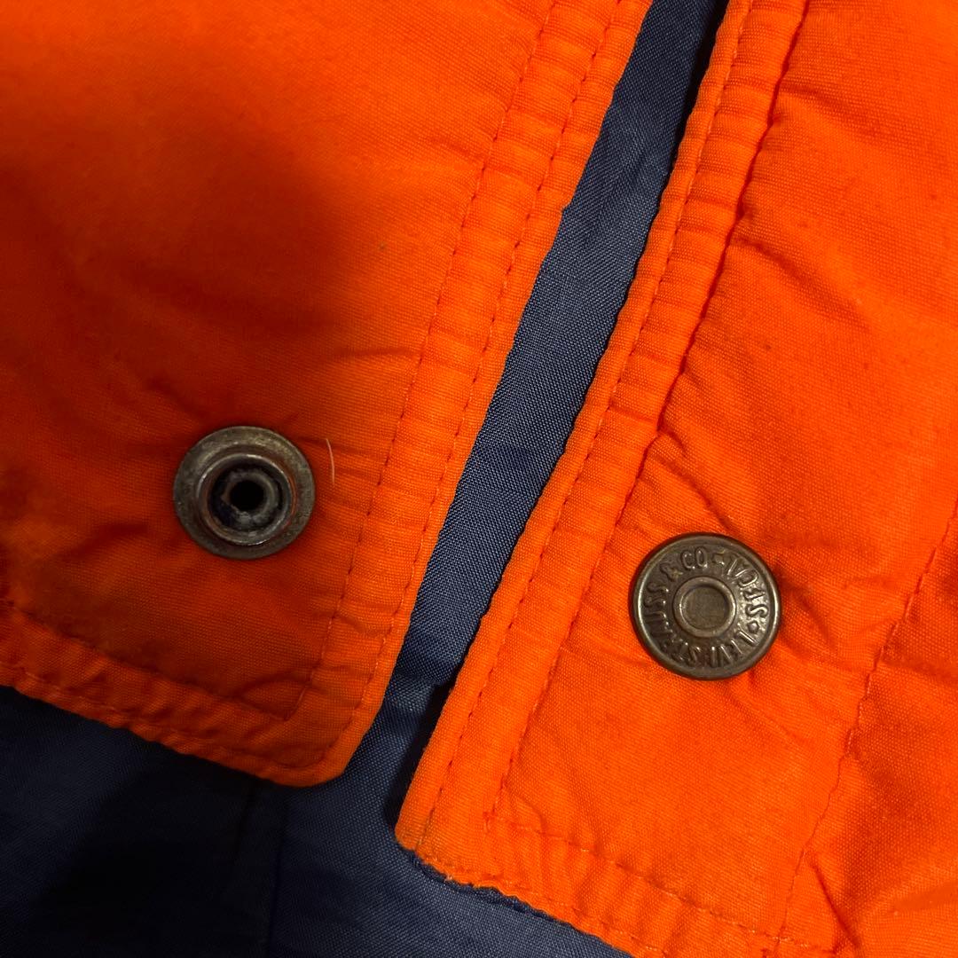 【良品】70s SKI LEVI'S デニム ダウンベスト USA オレンジ L