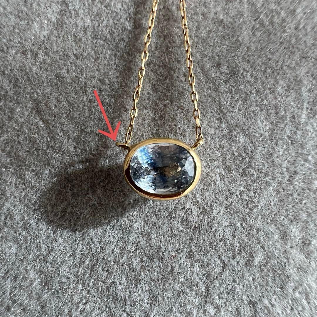 バイカラーサファイア　ネックレス　18K