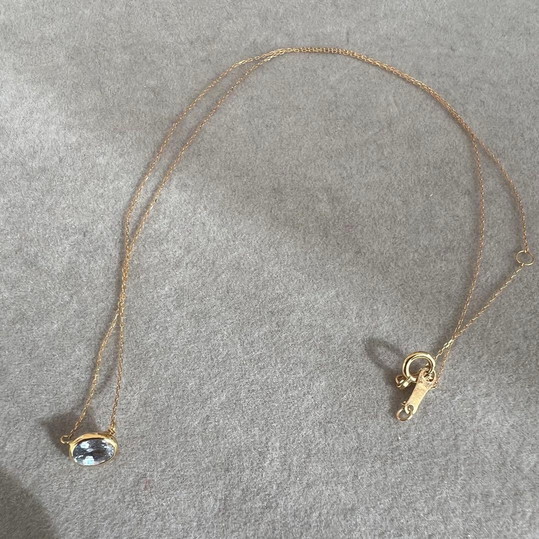 バイカラーサファイア　ネックレス　18K