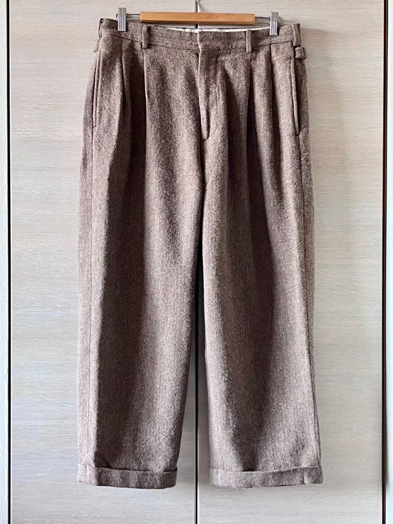 A.PRESSE Tweed Two Tuck Trousers サイズ2