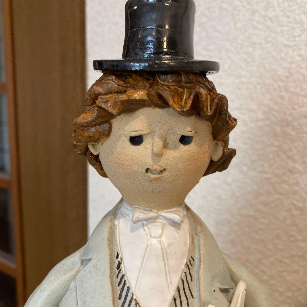 ウェディング人形　新郎新婦　陶器　人形　作家物　手作り