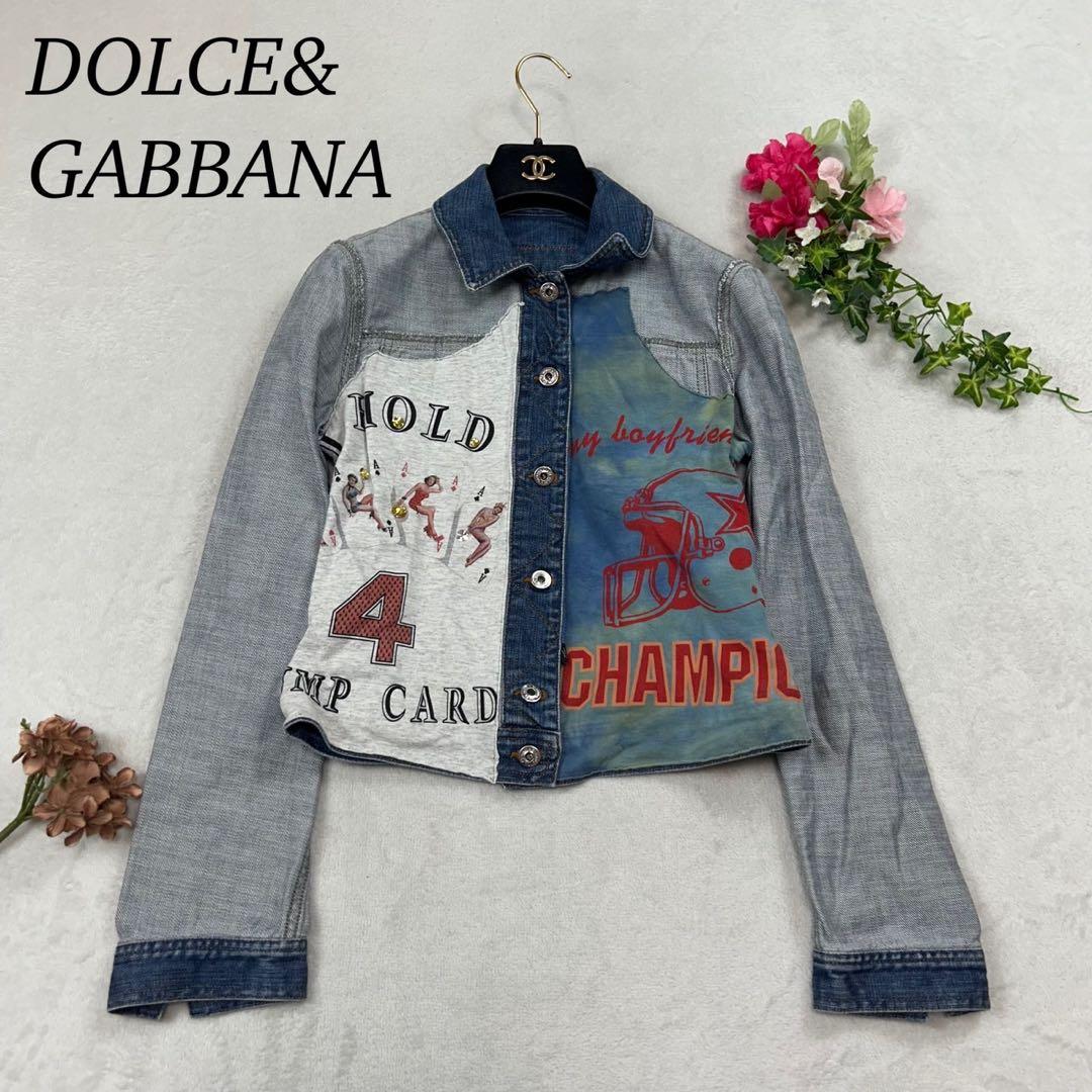 K156 S ドルチェアンドガッバーナ Y2K デニムジャケット レディース