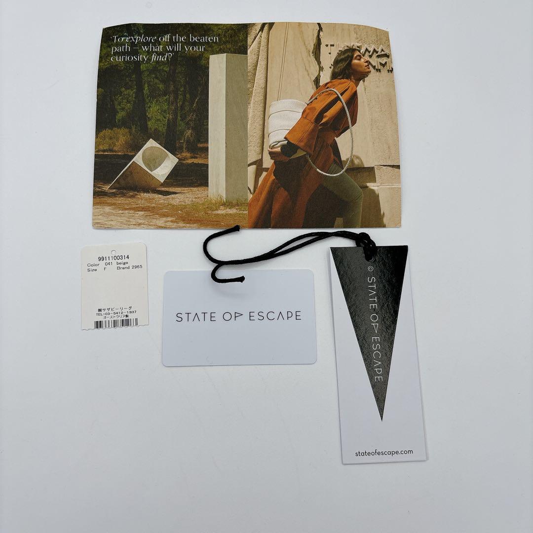 ステイトオブエスケープ　コンパスベルトバッグ ボディバッグ　ベージュ