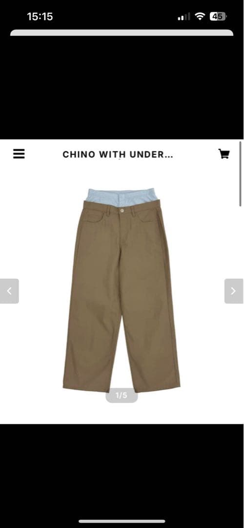 BIO wear CHINO WITH UNDERWEAR ドッキングパンツ