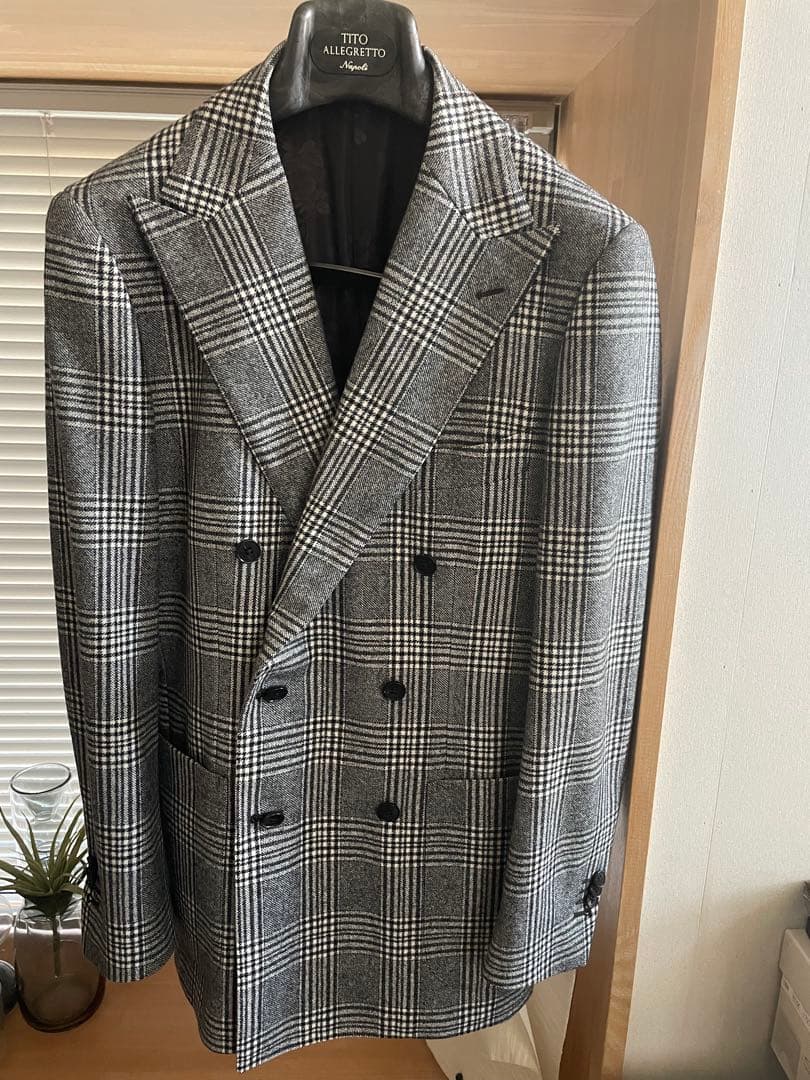 【美品】ユニバーサルランゲージ　オーダー　ダブルブレストジャケットM