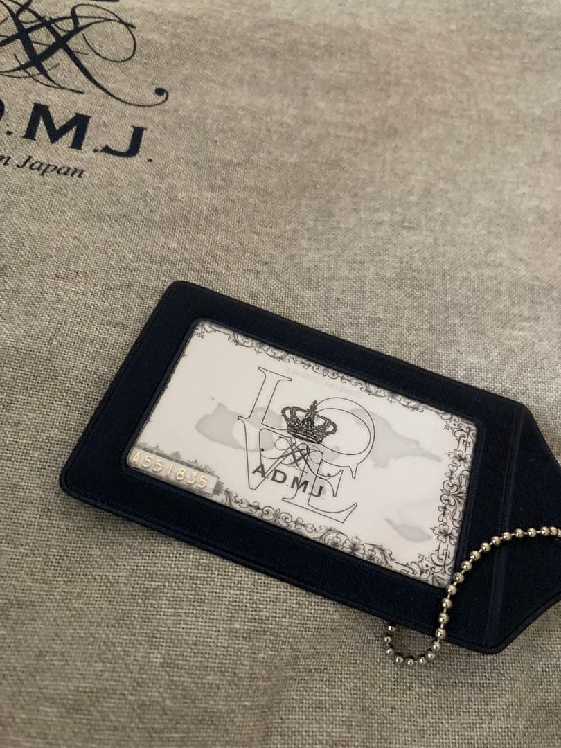 ADMJ グレー レザー バッグ