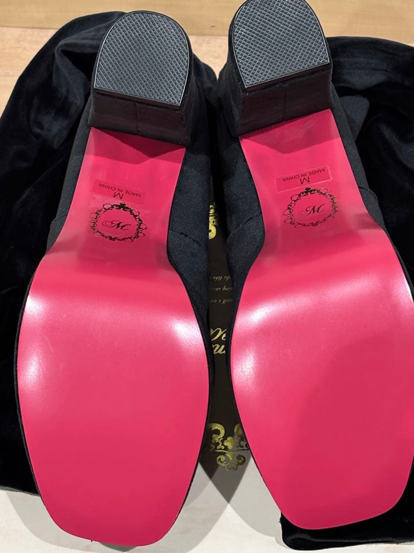 ミシェルマカロンニーハイブーツ ブラック サイズM