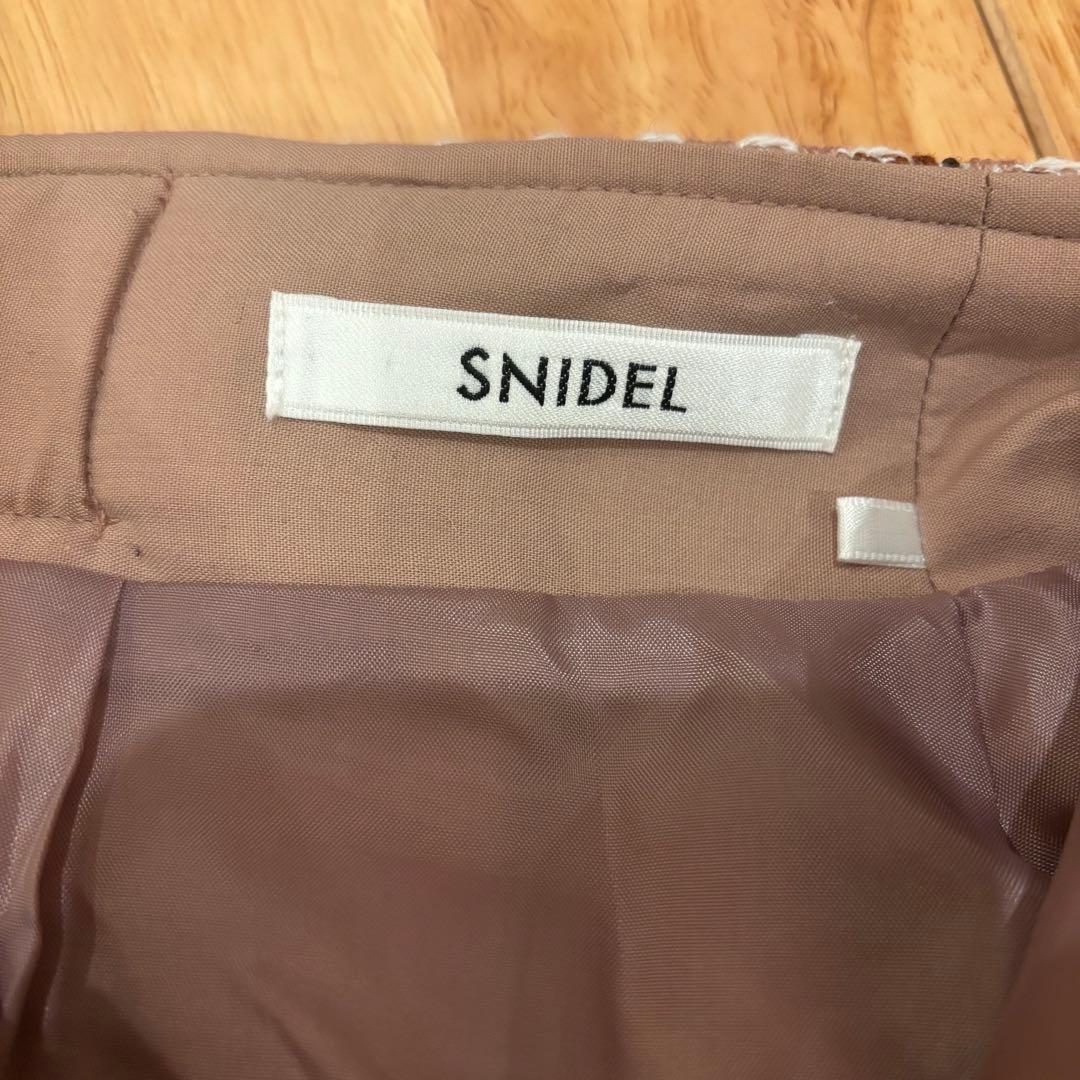 SNIDEL ロービングチェックミニスカート　1