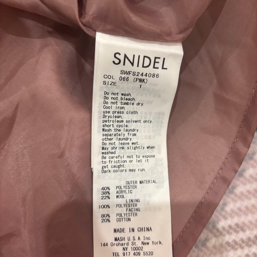 SNIDEL ロービングチェックミニスカート　1