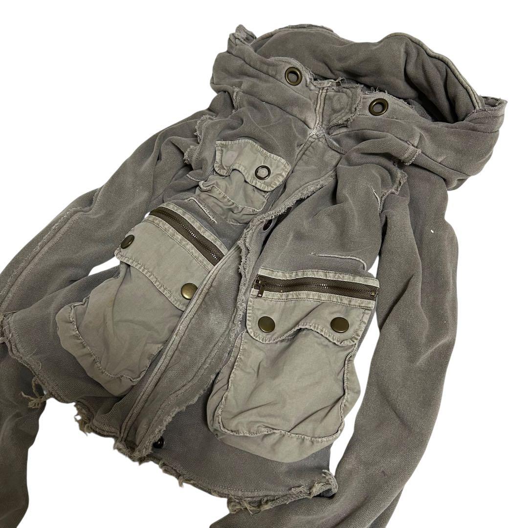 00's vintage goa ギミック　ミリタリージャケット グランジ