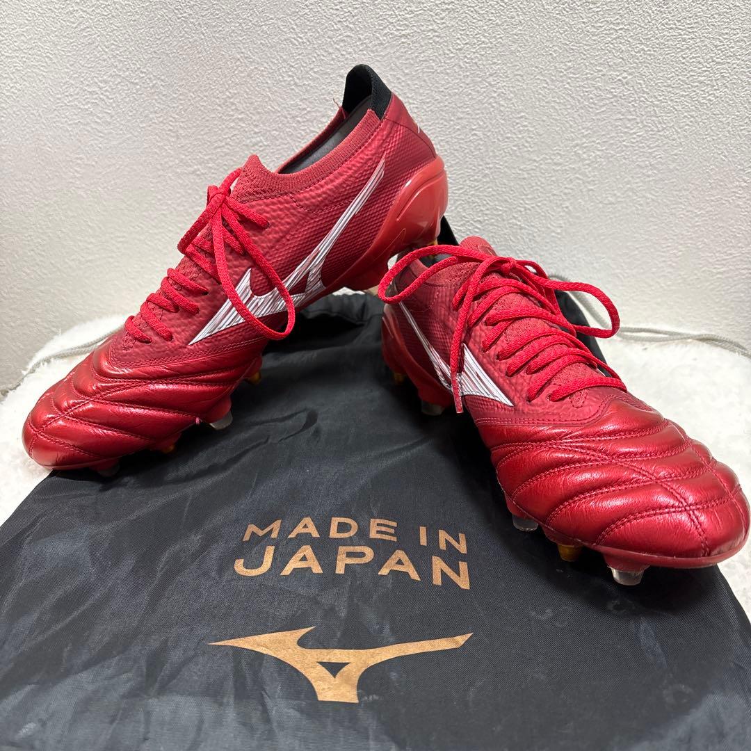 Mizuno Morelia NEO スパイク赤　日本製 26.5cm 袋・箱付