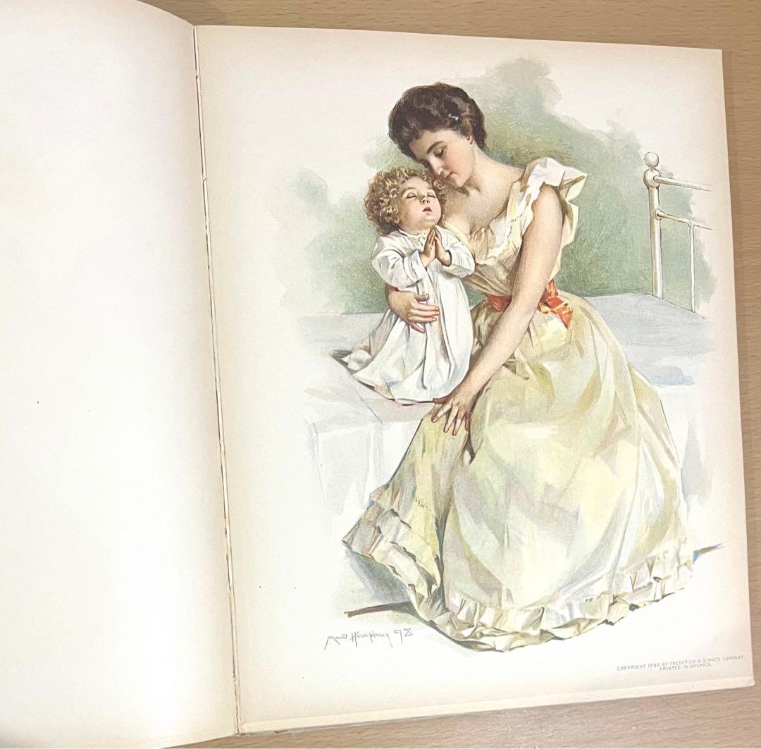 No282アンティーク 古書 洋書 赤ちゃん日記 成長記録 育児日記