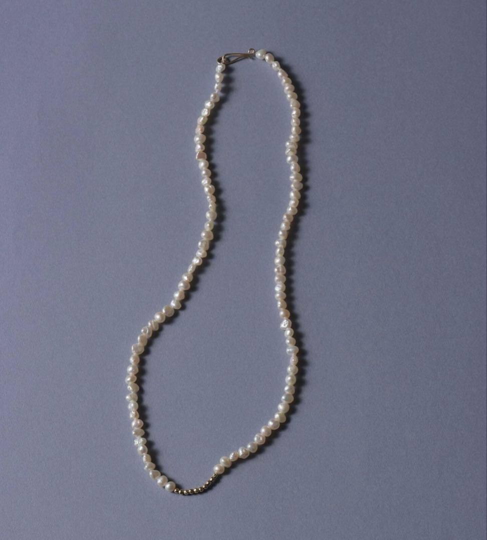 lilas ミラーボールサザレパールネックレスk10