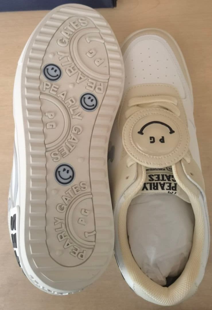 即発送2色展開●パーリーゲイツレディースゴルフシューズホワイトベージュ