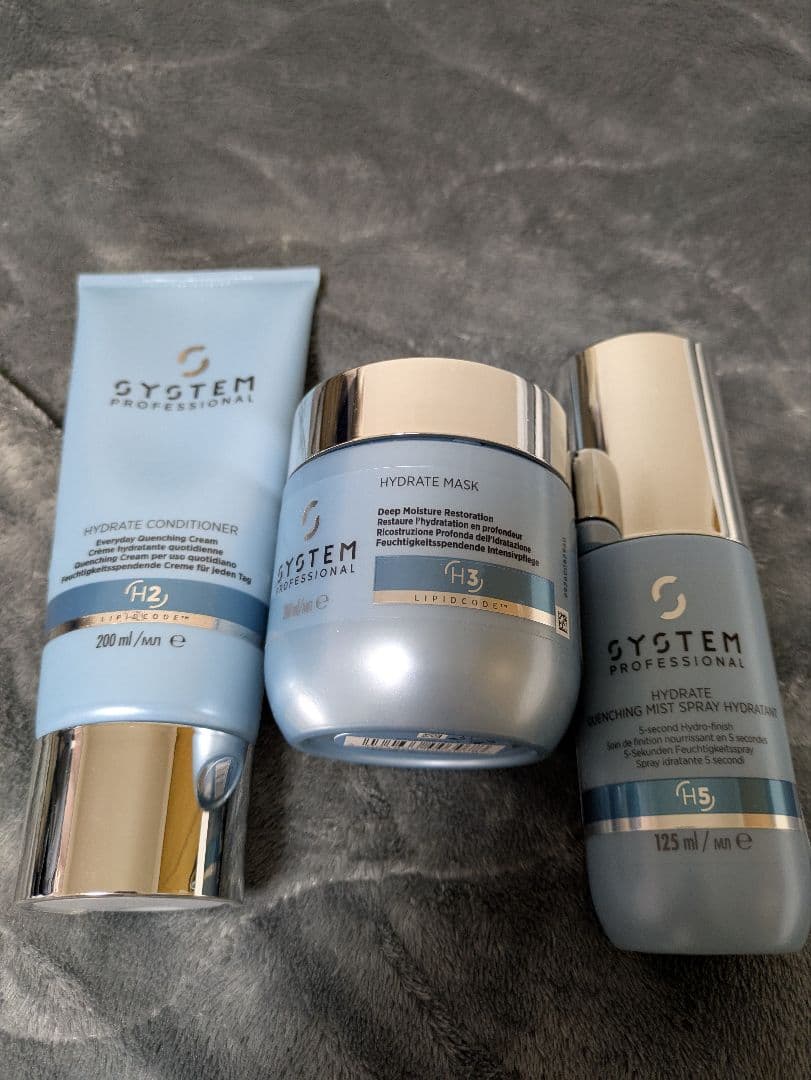 システム ハイドレイト コンディショナー、マスク、クエンチングミスト