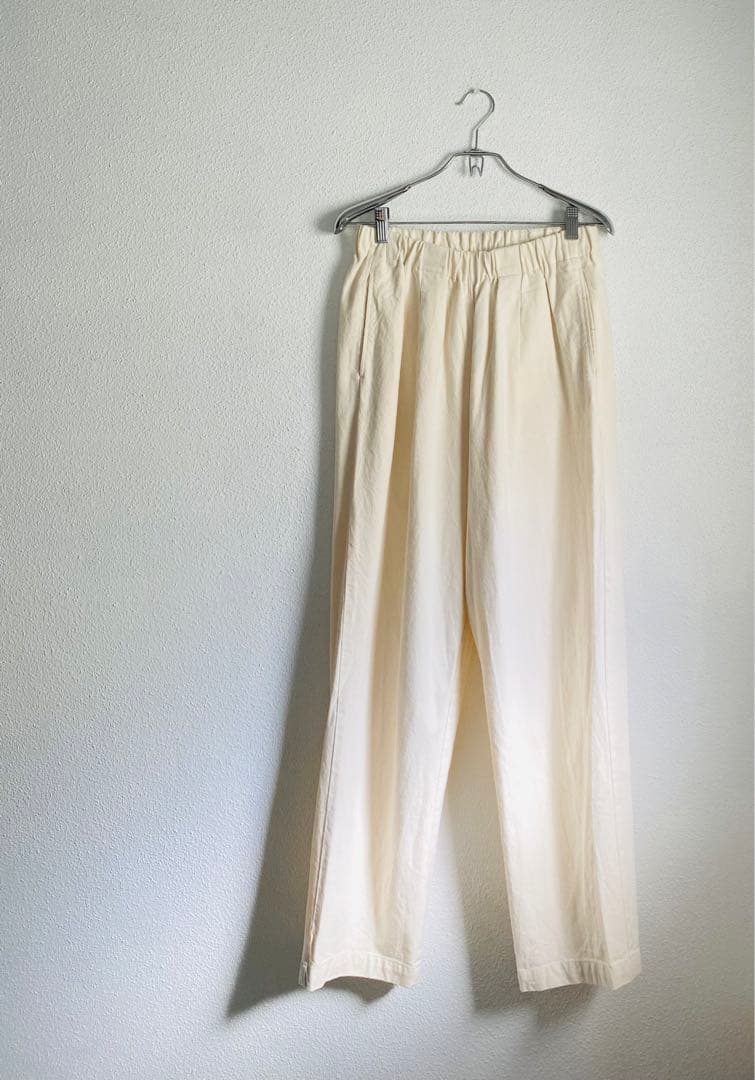 kagure かぐれ コットンデニムイージーパンツ ナチュラル 日本製