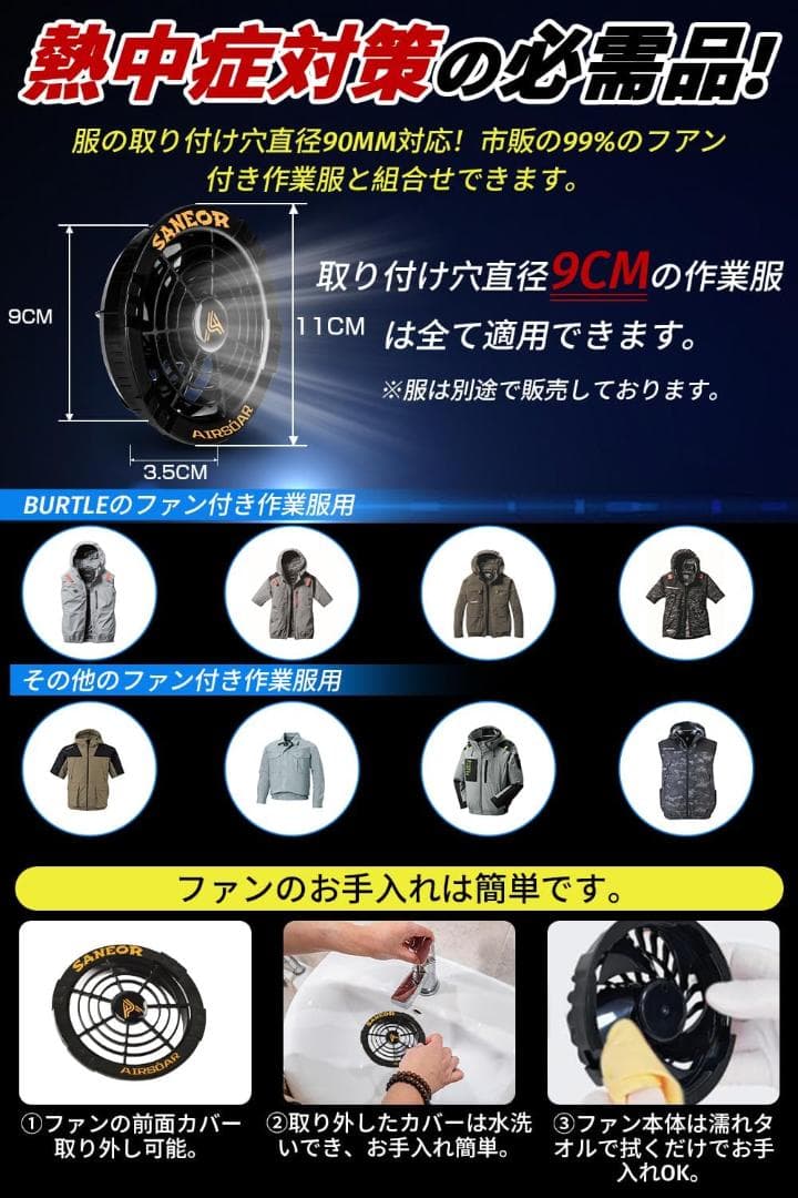 【R1431-100-10】空調服用 ファンバッテリーセット　42V