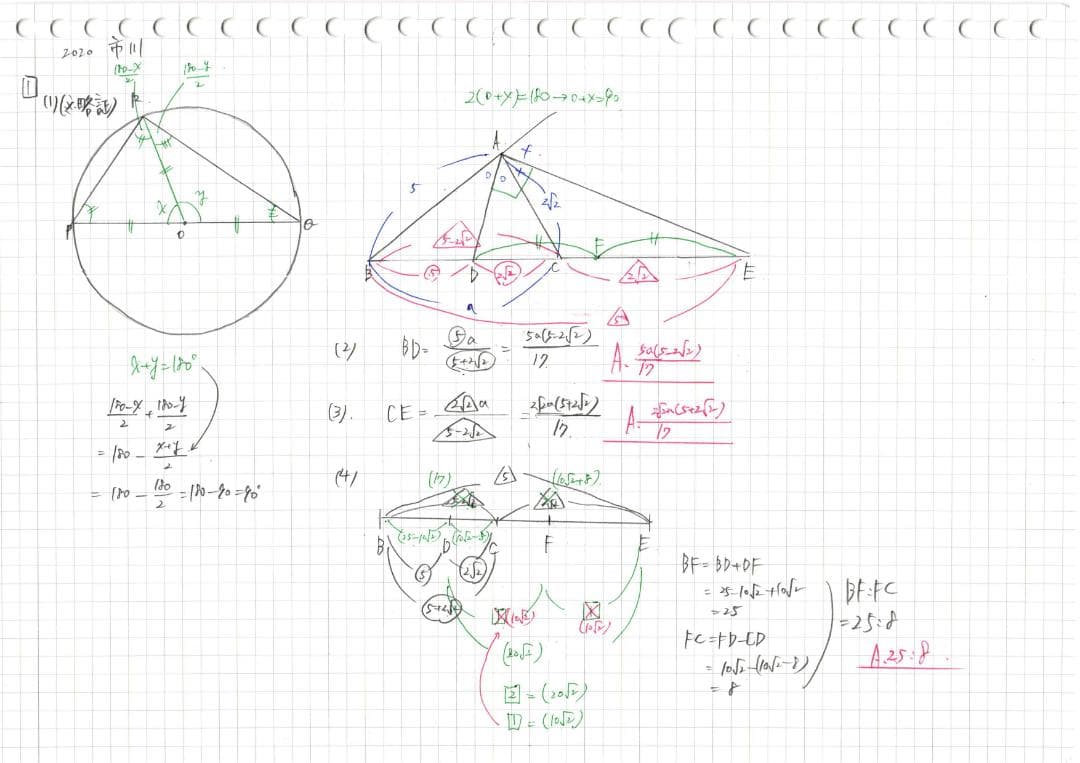 塾講師オリジナル数学解説 全問動画付!! 市川 2018～24 高校入試 過去問