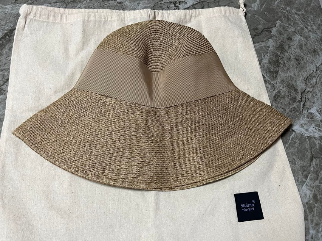 アシーナニューヨーク　リサコリボンハット　ベージュ