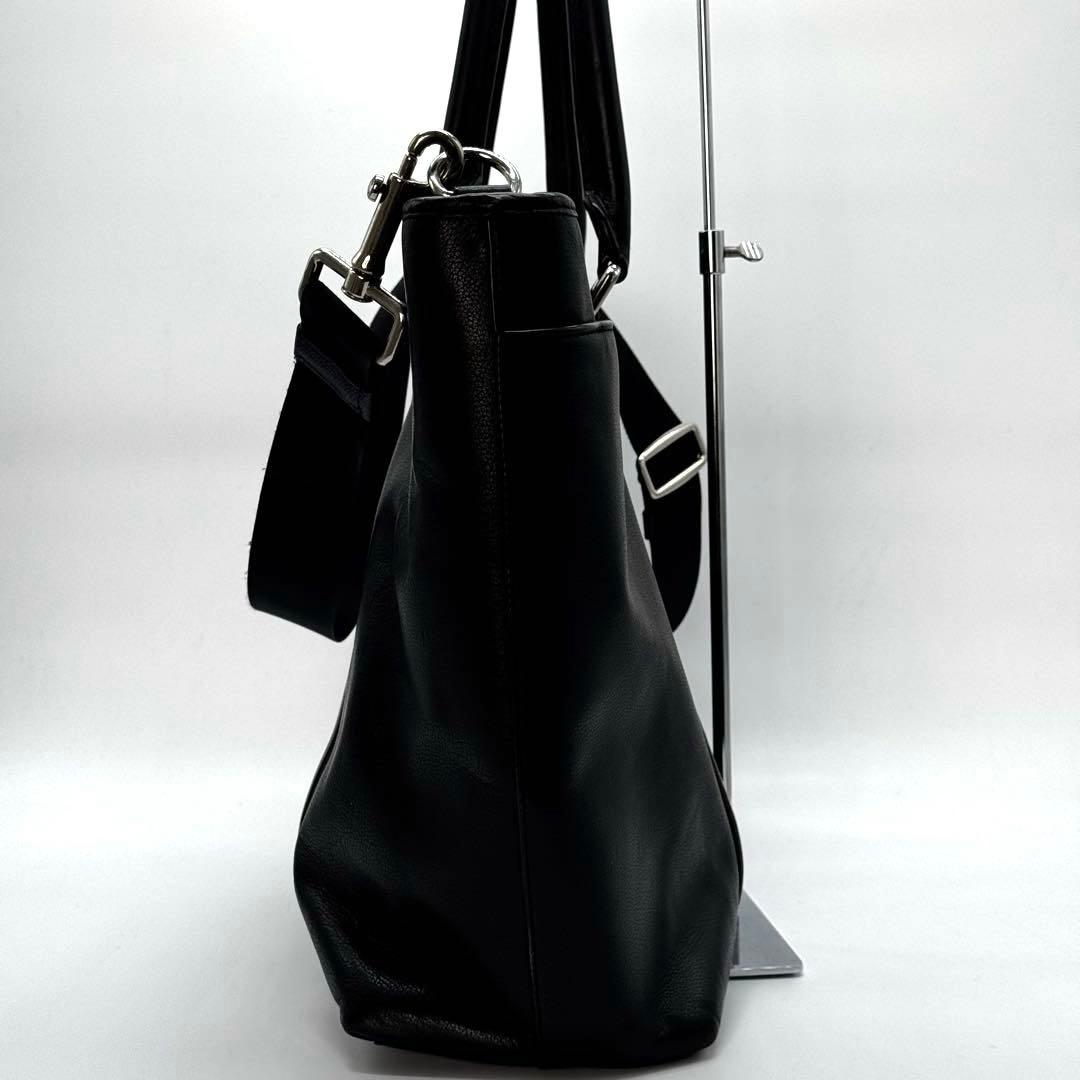 超美品　コーチ　スムースレザー 2WAYメンズビジネスバッグ ブラック 人気商品