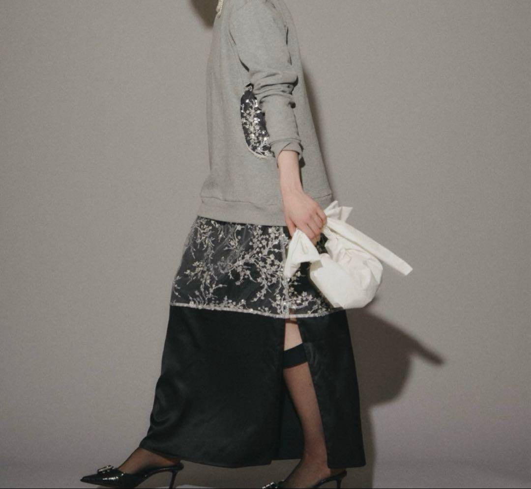 試着のみ yae Flower spangle camisole dress