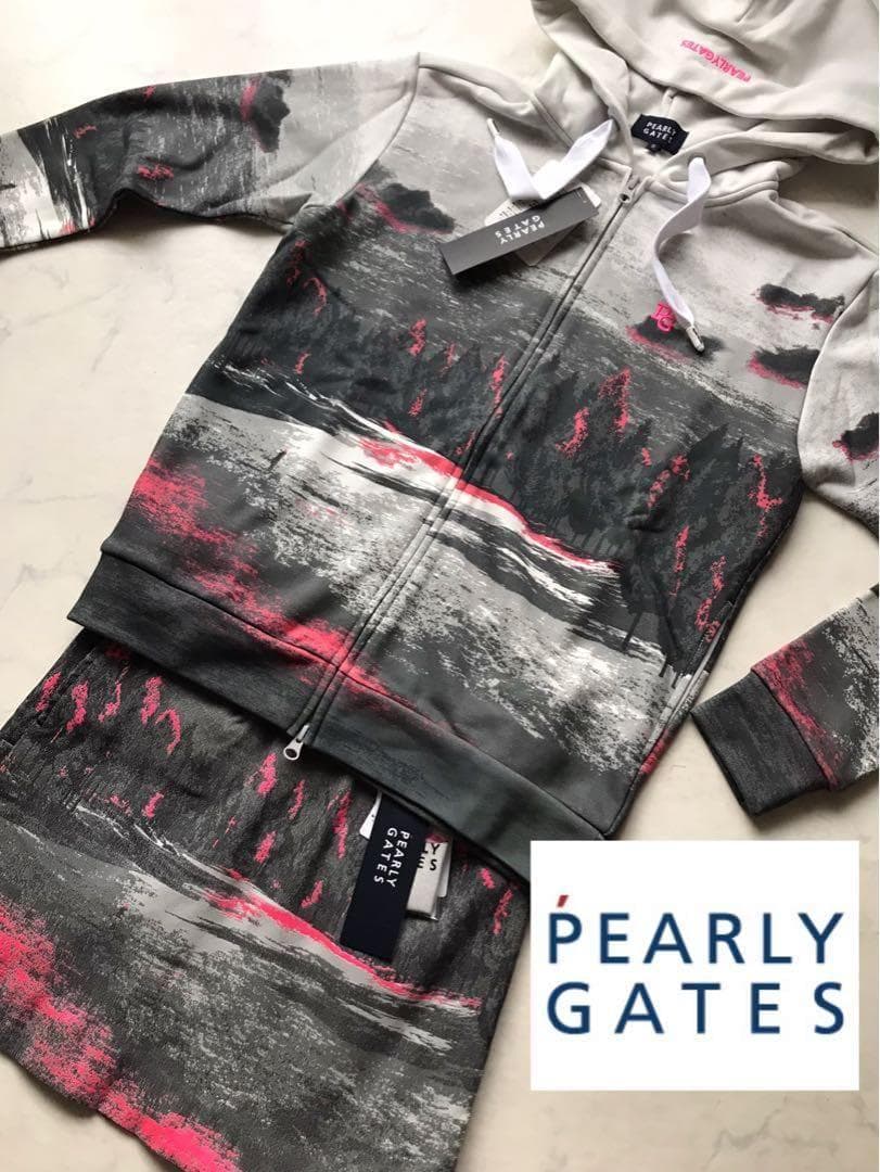 定価66000円【新品】レディース パーリーゲイツ総柄フーディ&スカートセット