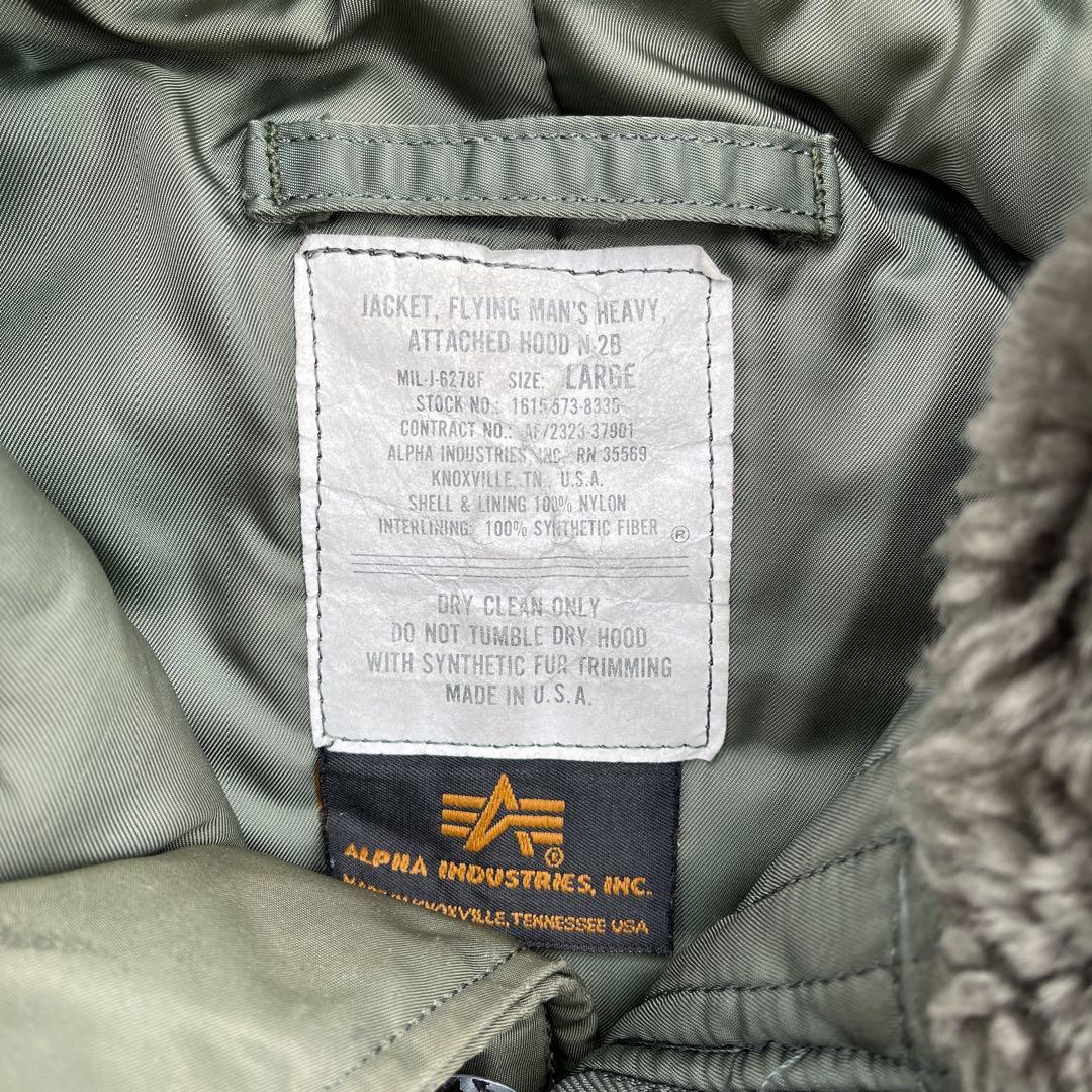 Alpha Industries USA 製N2Bフライトジャケット Lサイズ