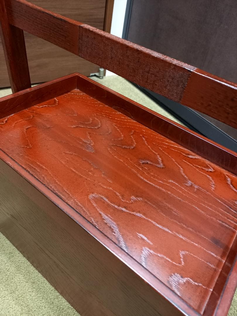 岡持　指物　漆塗り