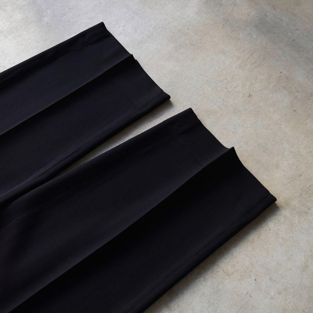 00s エンポリオアルマーニ ギャバジンウールスラックス 黒ブラックW34L30