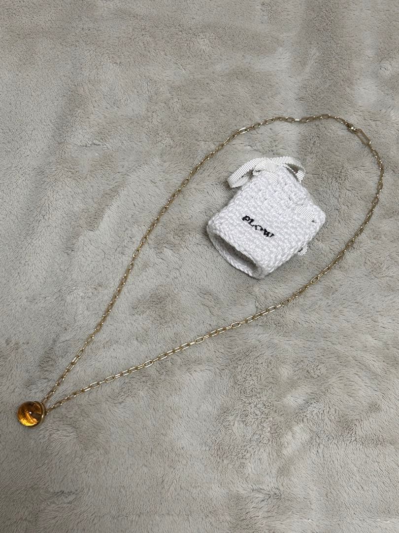 ヌフ・エスPLOW プラウ スモーキークォーツネックレス ゴールド