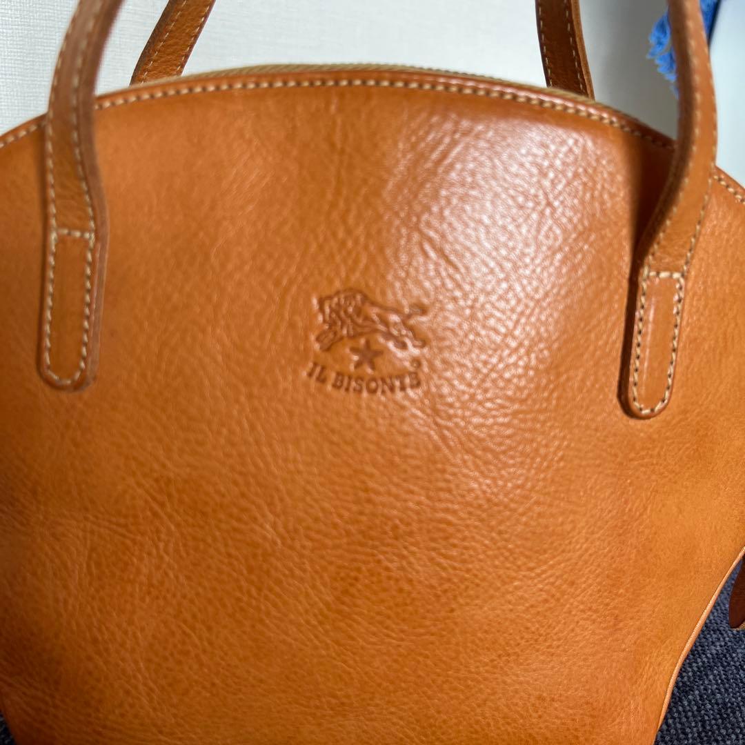 美品 IL BISONTE ヌメ革 ハンドバッグ 小さめ レア物