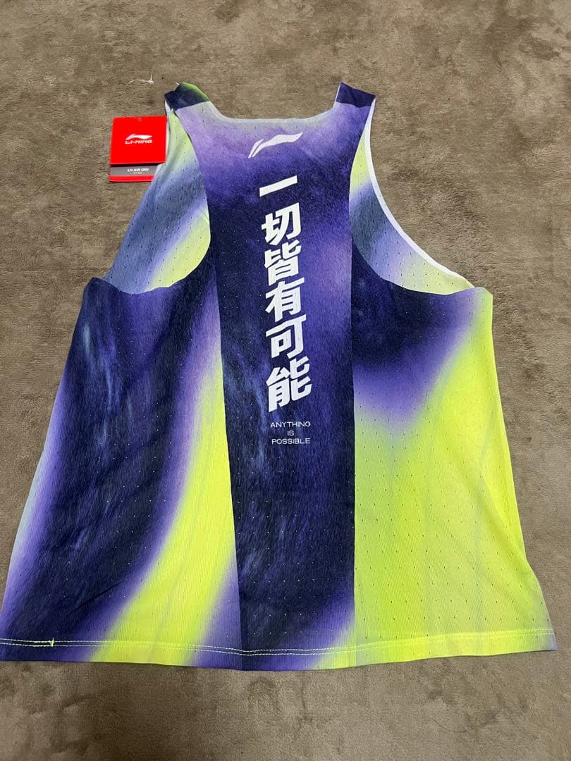【即日発送】希少　LI-NING シングレット ギャラクシーパープル　Mサイズ