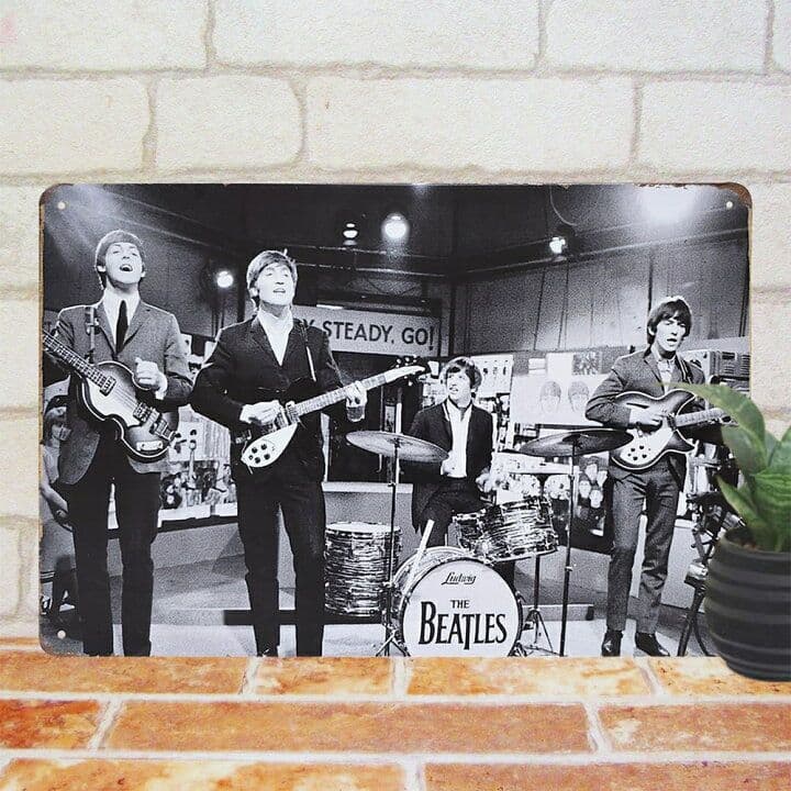 デザイン看板A4】ビートルズ sl★ポスター絵ブリキ看板グッズ雑貨ジョンレノン